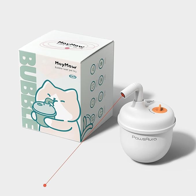 CALEMBOU Cat Laser Toy,Pet Automatic Laser Cat Toys for Indoor Cats Kitten Tumbler Interaction Toys, USB Charging, 360 Degree Irregular Rotation Three Adjustable Modes