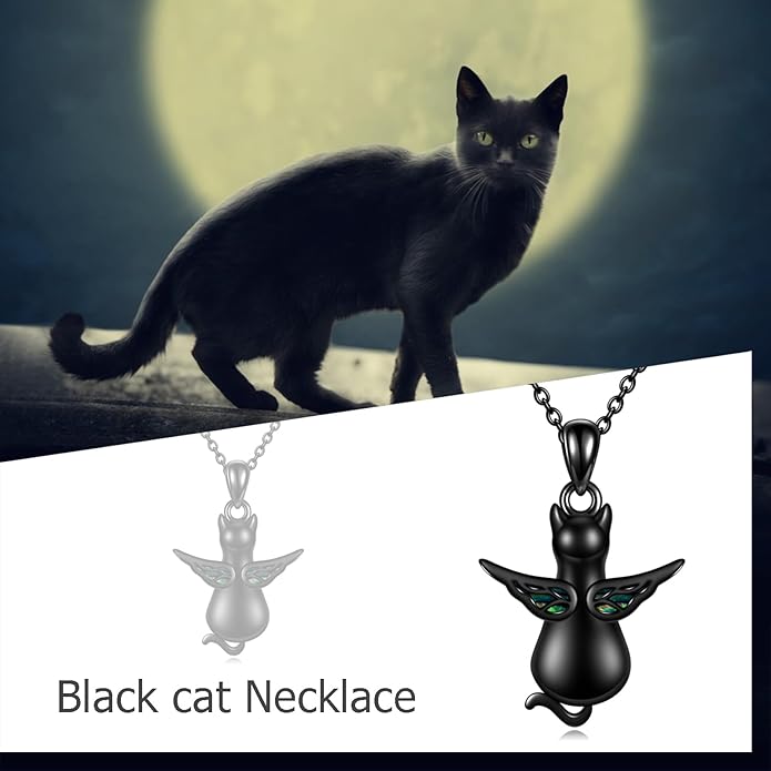 Black Onyx Necklace Raven/Phoenix/Peacock Necklace Gothic Jewelry Gifts for Women Men