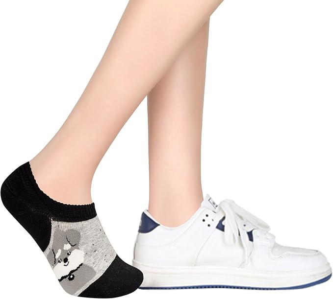 Benefeet Sox Womens Girls Cute No Show Liner Socks Non Slip Funny Patterned Low Cut Socks Novelty Cotton Loafer Footies Sock