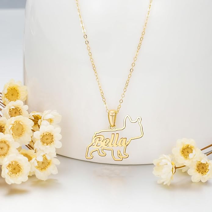 925 Sterling Sliver Yorkshire/Corgi/Labrador/Pug/Bulldog/Paw Print/Cross Necklace Cute Puppy Dog Necklace Jewelry Birthday Gifts for Women Girls Dog Lovers