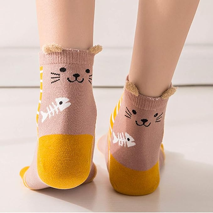 Benefeet Sox Funny Toe Socks Women Five Finger Socks Girls Cute Toe Seperated Cotton Socks Running Athletic Christmas Gifts