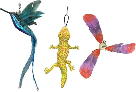 Cat Feather Toys Replacement Cat Wand Toy 3pcs Cat Wand Attachments Interactive Cat Toys for Indoor Cats Suitable for Cat Stick Toys