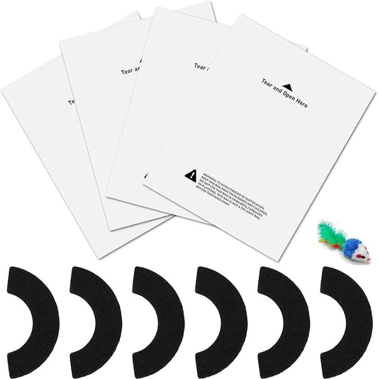 50 Pack Waste Drawer Liners Bags Compatible with Litter Robot 4, 9-11 Gallons Litter Box Liners Plus 6 Pack Activated Carbon Filter