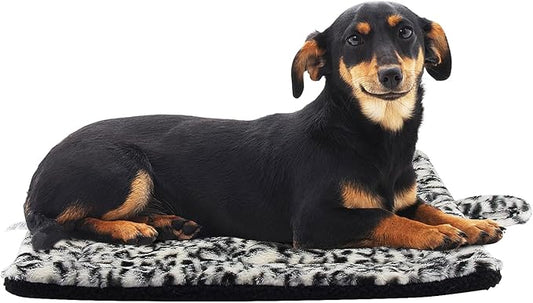 Self-Warming Cat Pad, Self-Heating Thermal Pet Mat for Indoor Outdoor Cats and Small Dogs Bed Mat for Sleeping, Non-Slip Hooks, 30 x 24 Inches, Black/White