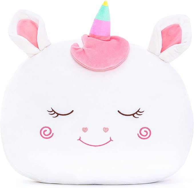Lazada Stuffed Unicorn Pillow Plush Girl Toys Gift for Toddler for Girls White 15 Inches