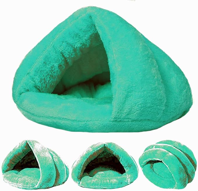 Pet Tent Cave Bed for Small Medium Puppies Kitty Dogs Cats Pets Sleeping Bag Thick Fleece Warm Soft Dog Bed Cuddler Burrow House Hole Igloo Nest Cozy Bed for Cat Puppy