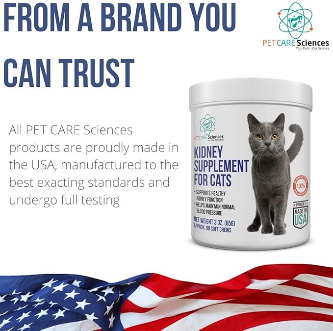 Approx 90 Servings Cat Kidney Support Chews - Feline Kidney Restore - Renal Cat Treats - Cats Kidney Support Supplement - Urinary Tract Irritations Control for Cat - Made in The USA