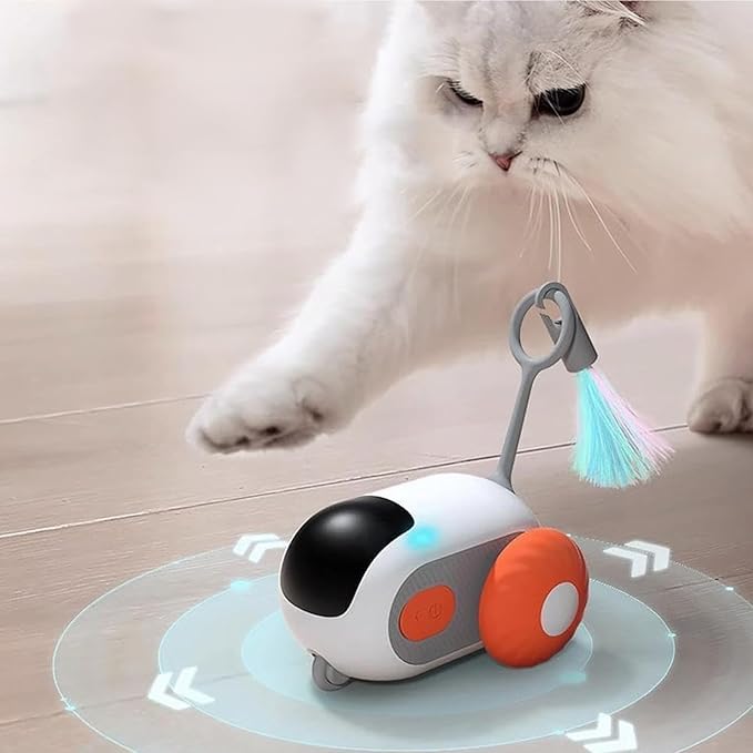 Turbo Tail 2.0 Cat Toy, 2024 Turbo Tail 2.0 Mouse Cat Toy, Three Modes Interactive Teazys Cat Toy, Turbo Tail Popper Cat Toy, Gravity-Sensing Movement, Let Your Cat Play Happily (Blue)