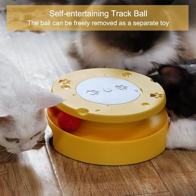 LASOCUHOO Cat Toys, Interactive Cat Toys for Bored Indoor Cats, Automatic Cat String Toy for Cat Exercise, Fit for Most Cats