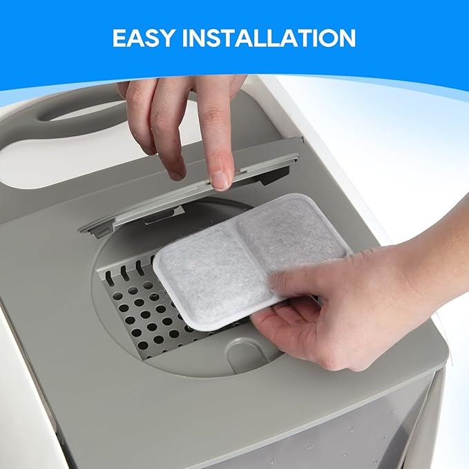 8 Pack Cat Litter Box Filters Replacement, Filter for Catit Airsift Jumbo Hooded Cat Litter, Litter Box Filter, Air Purifier Pad for Catit