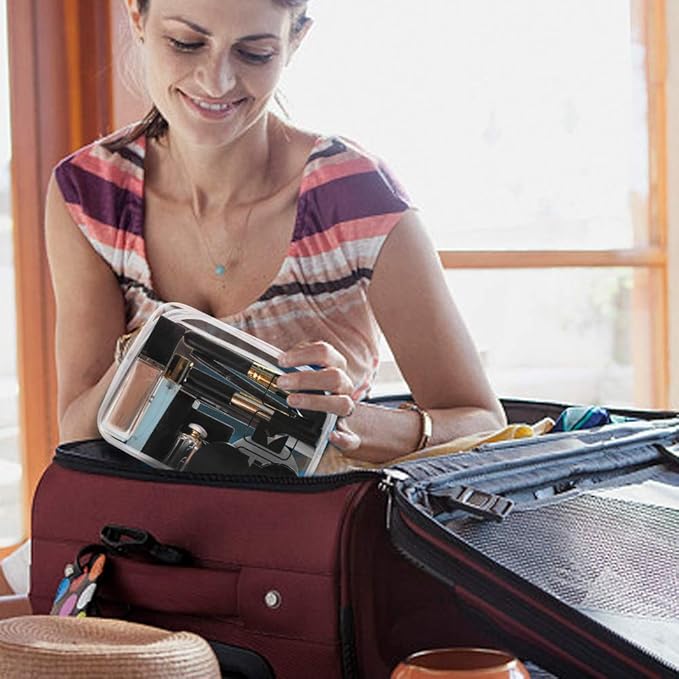 ANRUI Makeup Bags Clear Cosmetic Bag for Women Small Makeup Pouch for Girls/Kids Travel Toiletries Organizer Bags Waterproof Travel Liquids Storage Bags