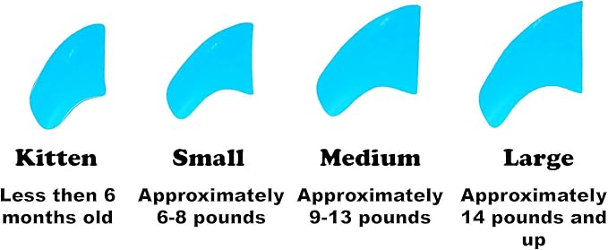 40 Pack Soft Nail Caps for Cat Claws Blue Glow in The Dark Kitten