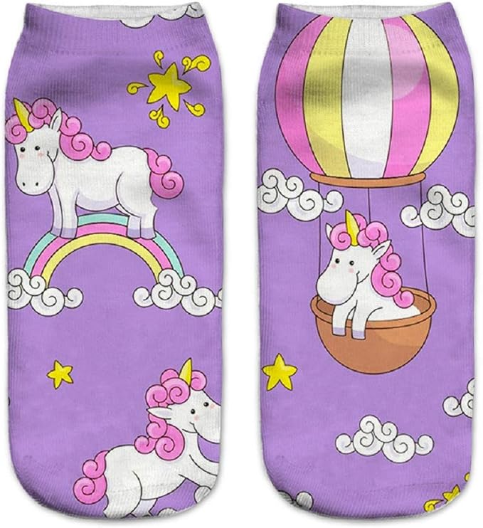 Benefeet Sox Funny Ankle Socks Cute Novelty No Show Animal Fruit Flower Cartoon Colorful Graphic Low Cut Socks for Women Girl