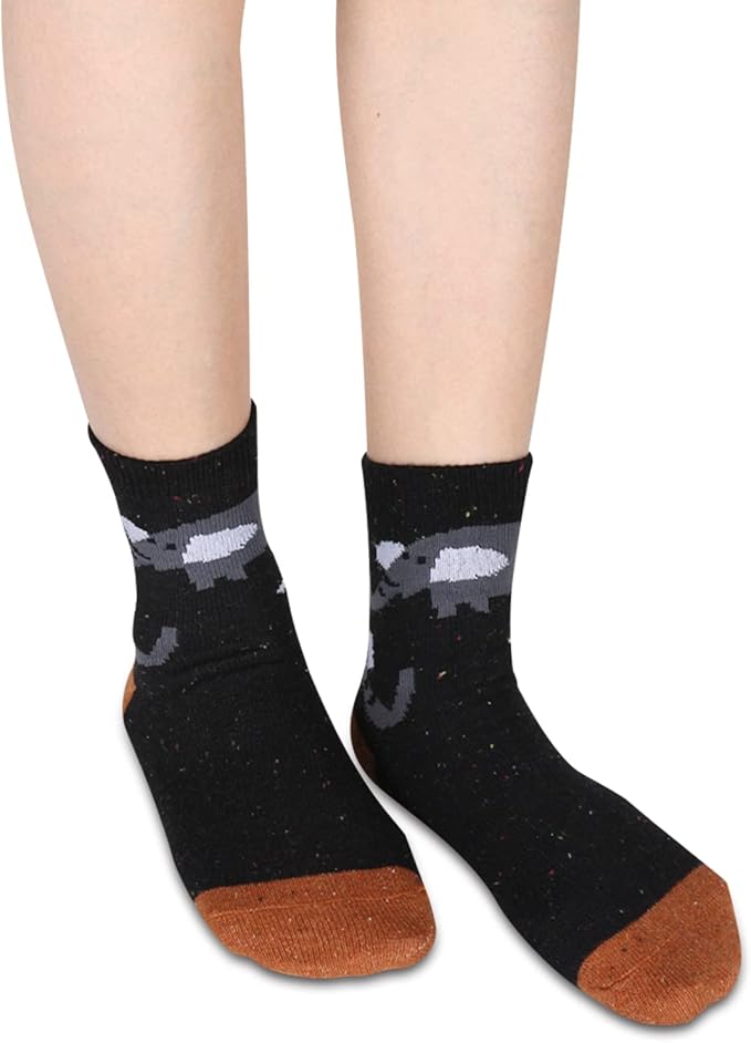Benefeet Sox Cute Wool Socks for Women Girls - Fun Animal Cat Winter Warm Boot Casual Crew Thermal Hiking Socks