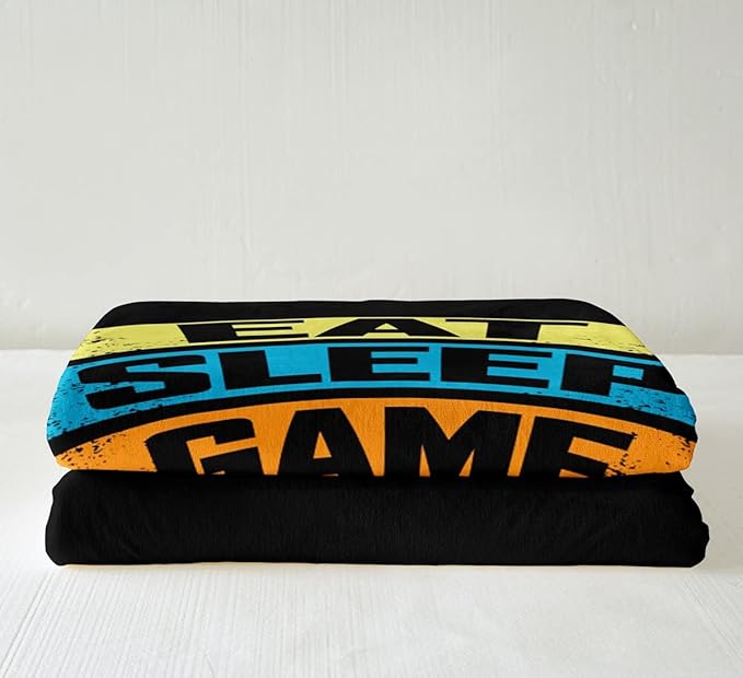 Game Fleece Throw Blanket Boys Gamer Gaming Sherpa Blanket for Couch Bed Sofa Game Room Decor Gaming Plush Blanket Soft and Lightweight Kids Teens Games Console Fuzzy Blanket 40"x50"