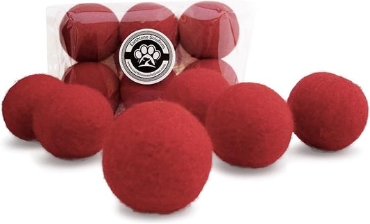 Wool Cat Toys - Felt Cat Toy Balls for Small Pet Fetch and Play - Eco Friendly Quiet Wool Ball Cat Toy for Cats and Kittens - Choose Your Colors