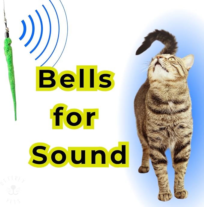 Interactive Cat Toy Teaser Wand - 7 Pack