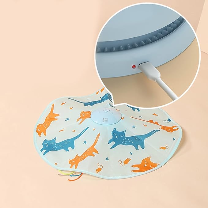 Interactive Cat Toys, Catch The Tail Cat Toy Fun Intelligent Voice Activated Cat Toys Induction Electronic Concealed Motion Cat Toys for Indoor Pet Cat Kitty (Blue)