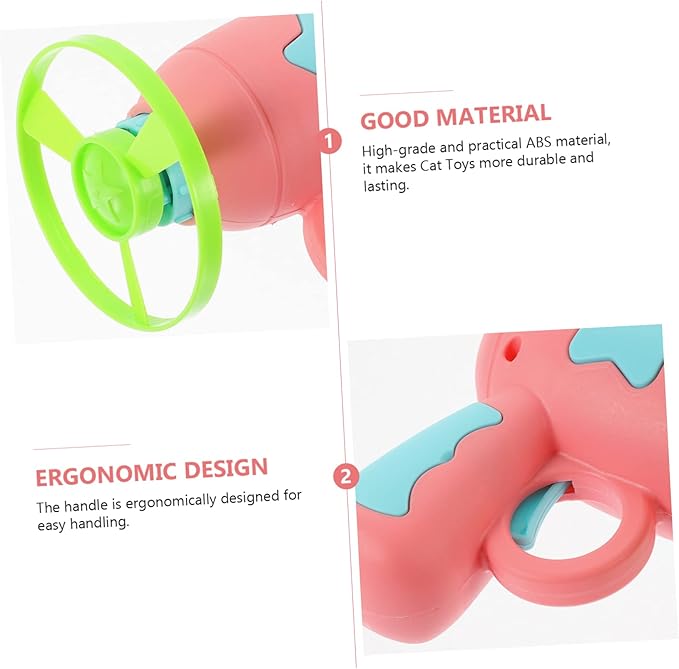 CHILDWEET Disc Flyer Saucers 1 Set Funny Cat Kitten Sports Playset Outdoor Shooting Indoor Fun Outdoor Cat Interactive Cat Sports Cat Playing Colorful Abs Disc Launcher