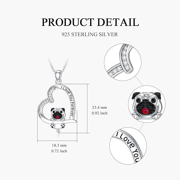 Capybara/Squirrel/Chihuahua Necklace Sterling Silver Chihuahua Squirrel Jewelry Capybara Gifts for Women