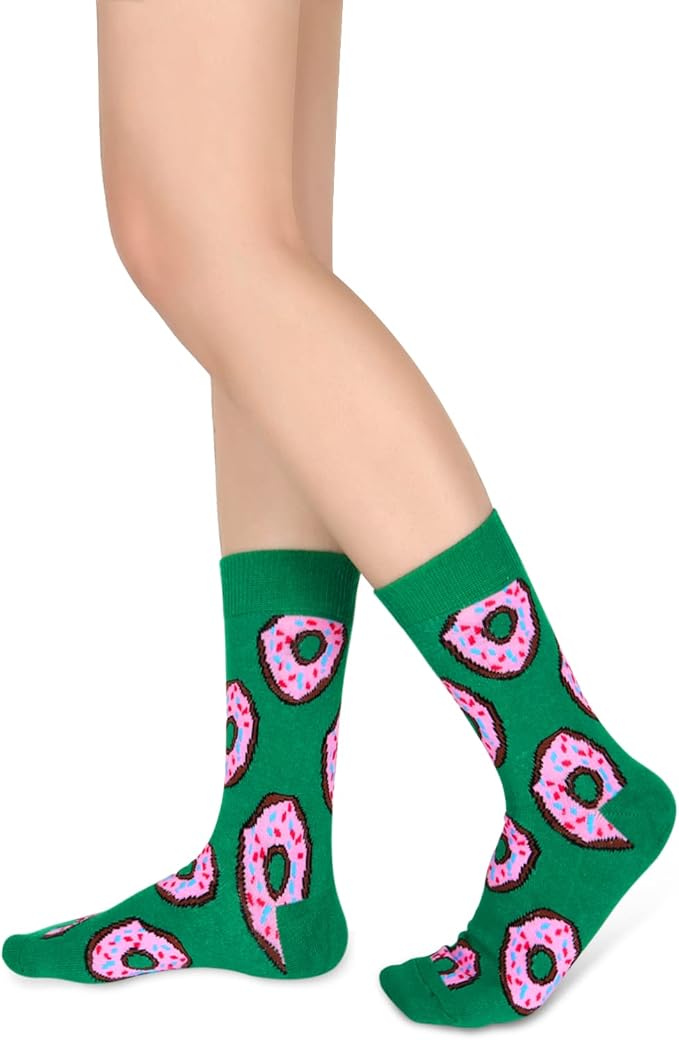 Benefeet Sox Womens Novelty Funny Crew Socks Girls Cute Animal Colorful Floral Patterned Silly Funky Casual Cotton Socks