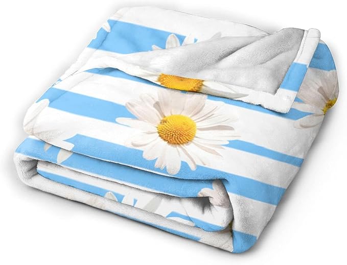 Ultra-Soft Microfiber Throw Blanket 350 GSM Fuzzy Fleece Blanket for Adults Kids Gift Couch, Sofa, Bed Daisy 50"x40"