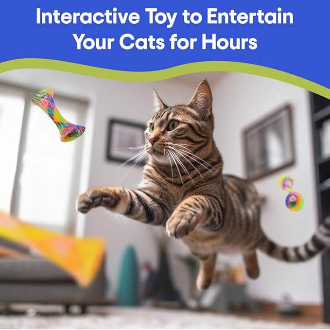 SPOT Ethical Pet Catnip Cat or Kitten Toy, Colorful Fun Tubes. Interactive Bouncy cat Toy, Assorted Color