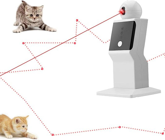 LASOCUHOO Cat Laser Toy Automatic, Random Moving Interactive Laser Cat Toy for Indoor Cats, Kittens, Cat Red Dot Exercising Toy, Fit for All Cats