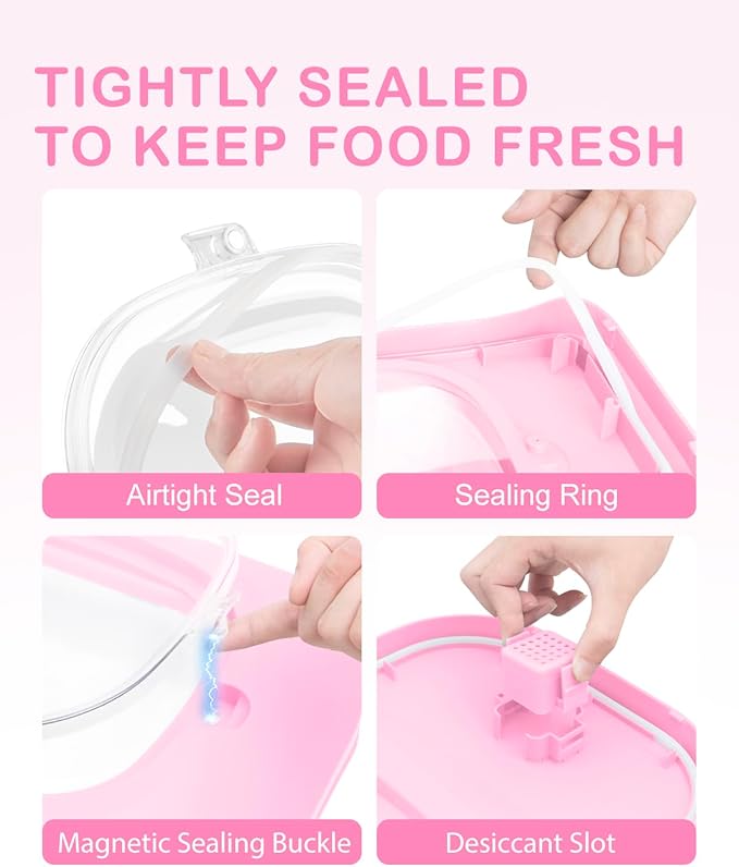 10-13 Lbs Dog Food Container, Collapsible Pet Food Storage Containers with Airtight Lid, Pet Food Scoop and Silicone Dog Bowl, Dog Food Storage Container Dry Food for Dog, Cat