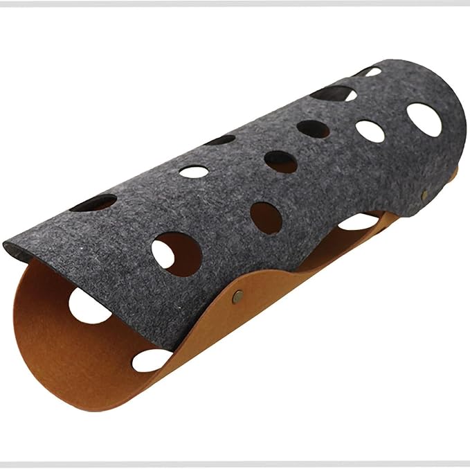 Cat Tunnels, Foldable Pet Tunnel Tube Bed with Holes Cats Toys Random Combinations Cats Play Mat for Interactive Exercise Peekaboo Cat Cave(Gray+Brown)