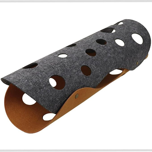 Cat Tunnels, Foldable Pet Tunnel Tube Bed with Holes Cats Toys Random Combinations Cats Play Mat for Interactive Exercise Peekaboo Cat Cave(Gray+Brown)
