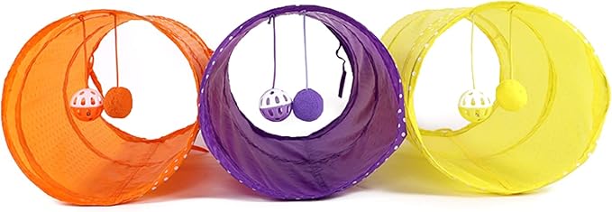 Cat Tunnel,Cat Toys,Cat Tunnel Toy Cat Tunnel Tube Kitten Tunnel Toy Kitten Pet Training Interactive Fun Toy Kitten Tunnel Toy, Purple