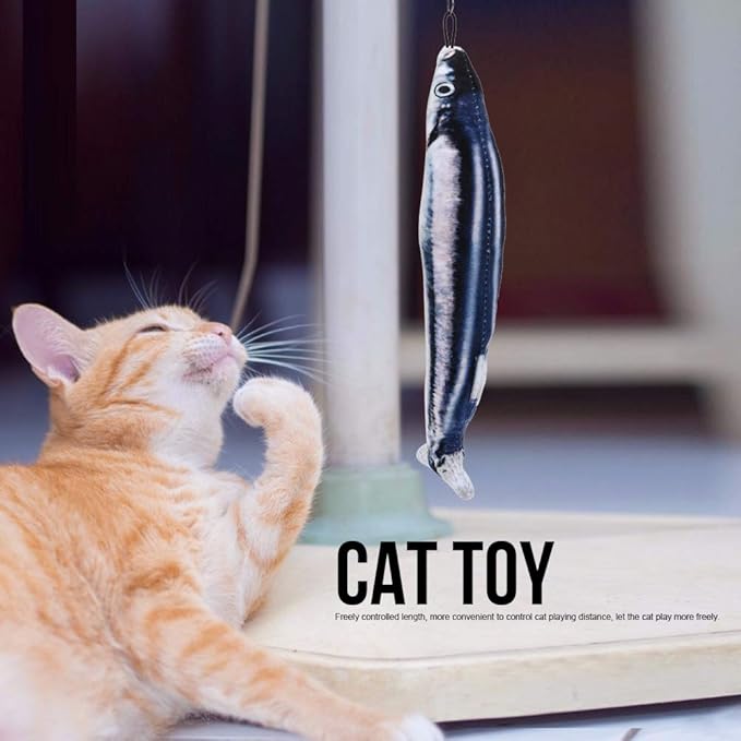 Cat Feather Toys Wand, Plastic Simulation Telescopic Pet Cat Funny Teaser Dangler Rod Stick with Feather, Catnip Interactive Training Toy for Indoor Cats Kitten Play Chase