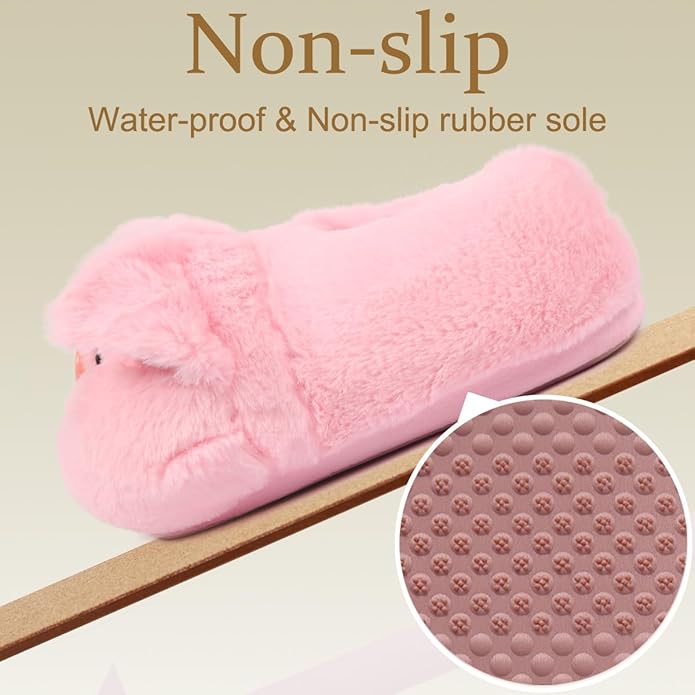 Caramella Bubble Cute Bunny Animal Slipper for women Adult Fuzzy Warm House Slippers Novelty Fluffy Home Shoes Ladies Winter Slippers Indoor Outdoor