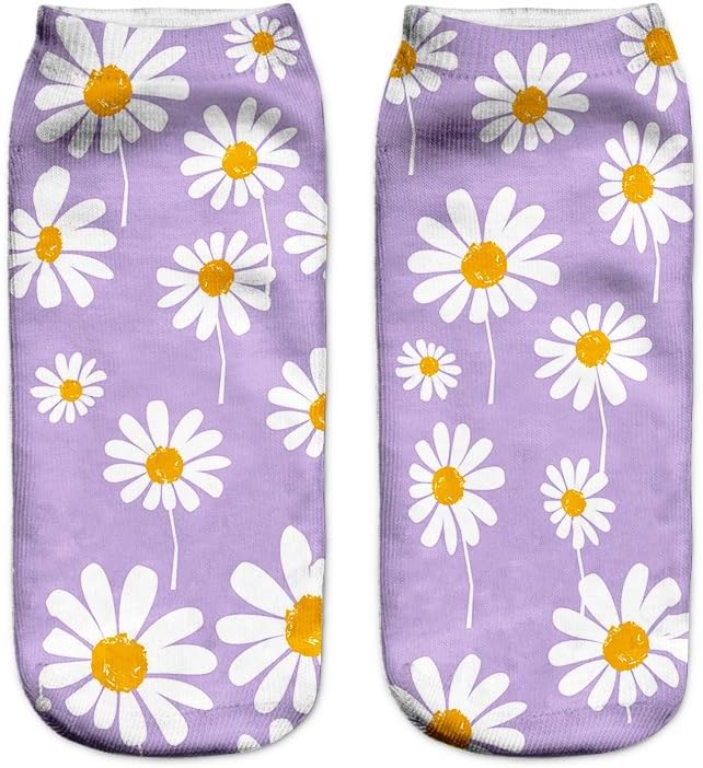 Benefeet Sox Womens Girls Funny Crazy Ankle Socks - Fun Novelty 3D Print Pattern Silly Cute Animal Food