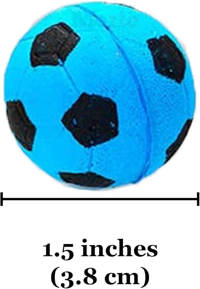 CoCoo Sponge Cat Balls, 1.5 - Inches, Soft Foam Soccer Balls for Exercise and Interactive Activity, Sturdy, Bouncy Balls for Feline (12 Pieces)