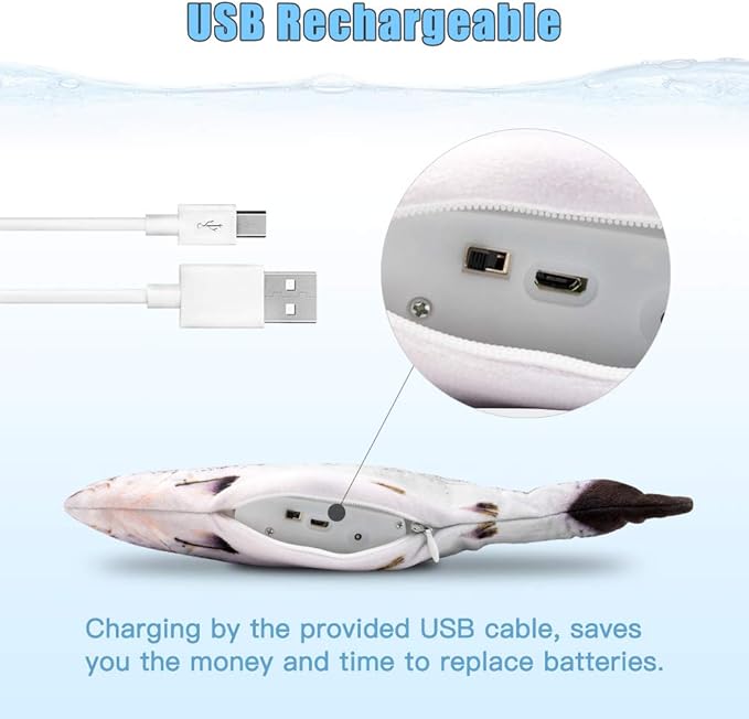 TOOGE 2 Pack 11" Floppy Fish Cat Toys with SilverVine and Catnip for Indoor Cats Interactive Flopping Fish Cat Kicker Catnip Toys for Cats Puppy Small Dogs