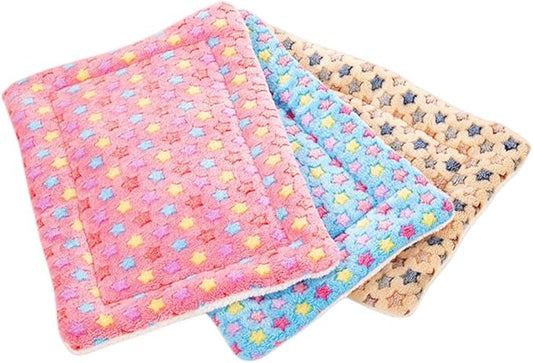 XZJMY 3Pcs Small Animal Bed Mat, Warm Bed Mat,Soft Plush Pad Mat,Small Animal Winter Sleep Bedding Mat for Small Medium Dog Cats