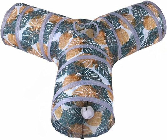 Cat Tunnel, Cat Tunnel, Collapsible and Pop Up Cat Tunnel for Indoor and Outdoor, Pet Tunnel Tube with Ball,Pet Toy for Kitten (Y Tunnel)