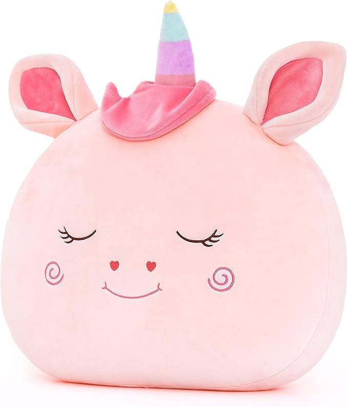 Lazada Stuffed Unicorn Plush Kids Pillow Toys Gift for Toddler for Girls Pink 15 Inches