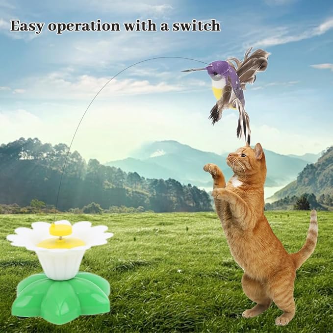 Bird Toy for Pet Cats, Electric Flying Bird Cat Toy, Funny Rotating Electric Flying Bird Interactive Toy with A Fastening Tape, for All Breeds Cat