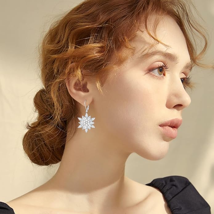 Black Cat/Bat/Spider/Pumpkin/Wolf/Bunny/Sun and Moon/Turtle/Raven 925 Sterling Silver Leverback Dangle Earrings Moon Gothic Christmas Earrings Jewelry Gift for Women