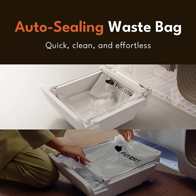 (2025 Premium Version with Mini Mesh) Snow+ Self Cleaning Automatic Litter Box with Zero Odor TiO2 System Automatic Cat Litter Box Self Cleaning for 3.3-20 lbs