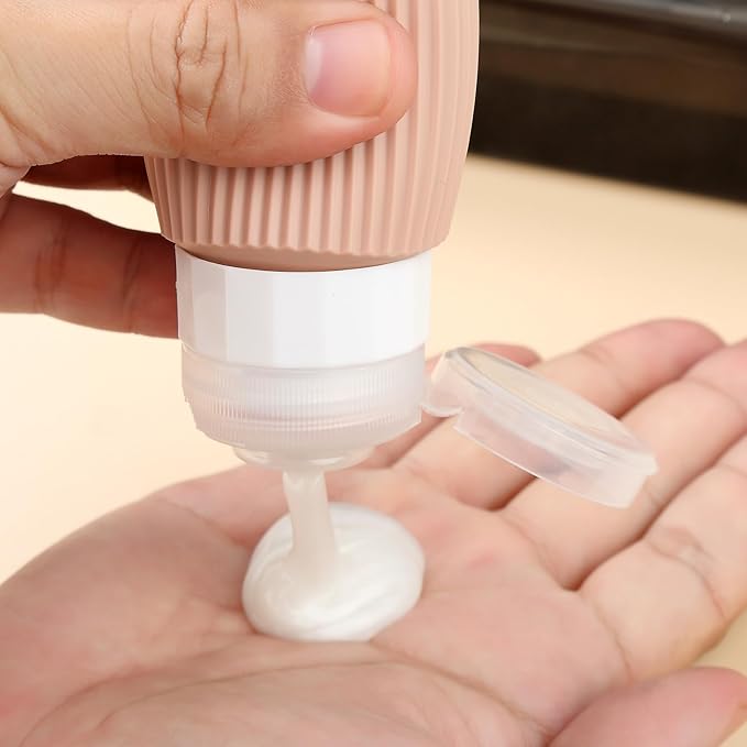 16 Pack Travel Bottles Set, TSA Approved Leak Proof Silicone Squeezable Containers for Toiletries, Refillable Travel Accessories for Conditioner, Shampoo, Lotion & Body Wash Accessories