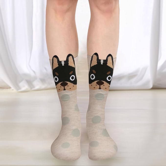 AGRIMONY Women's Cat Socks Cute Animal Socks Dog Valentines Easter Fun Gifts for Women