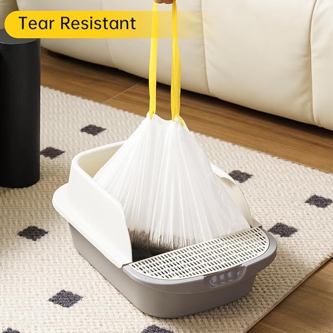 120 Count Self-Cleaning Litter Box Liner Bags for PURA X/MAX, Drawstring Replaced Trash Bag Waste Bag for Automatic Cat Litter Box (21.6" x 11.8")