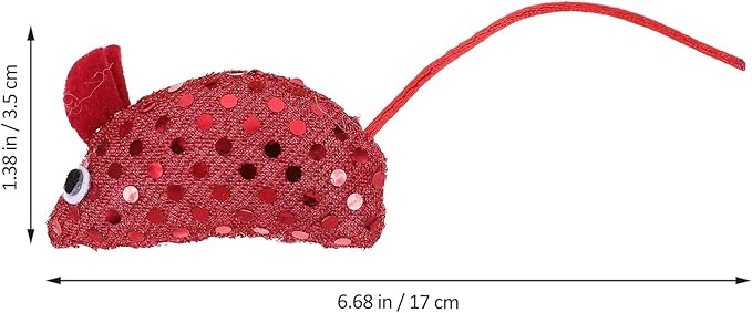 Mipcase 4pcs Simulated Sounding Mouse and Cat Toy Pet Toy Kitten Toys Chew Toy Cat Toys for Indoor Cats Indoor Cats Toys Cat Funny Toys Sequins Cat Mouse Sequin Cloth Cat Mouse Toys