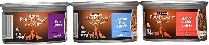 Purina Pro Plan High Protein Wet Cat Food Variety Pack, Complete Essentials Seafood Favorites - (2 Packs of 12) 3 oz. Cans