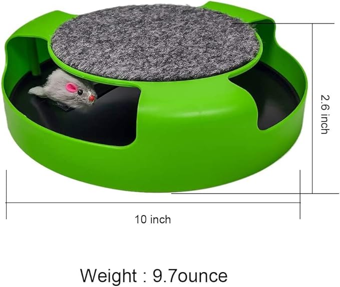 Kole KI-OC992 Cat Scratch Pad Spinning Toy with Mouse, One Size