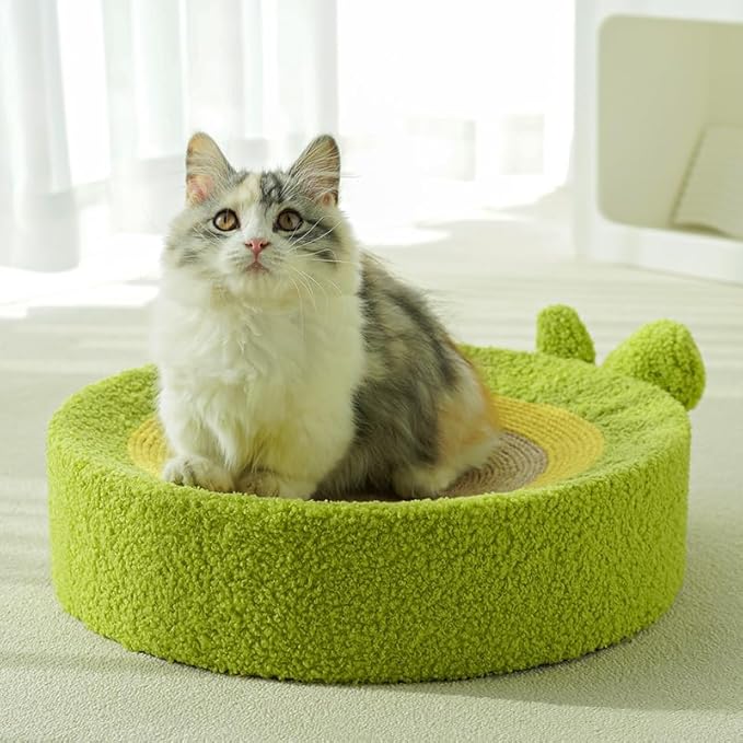 Fruit Cat Scratching Board,Sisal Cat Scratching Board,Orange Cat Litter,Fruit Coconut Cat Scratching Basin,Green Cat Bed,Watermelon Cat Scratching Board,Wear-Resistant Cat Cat Products (Avocado)